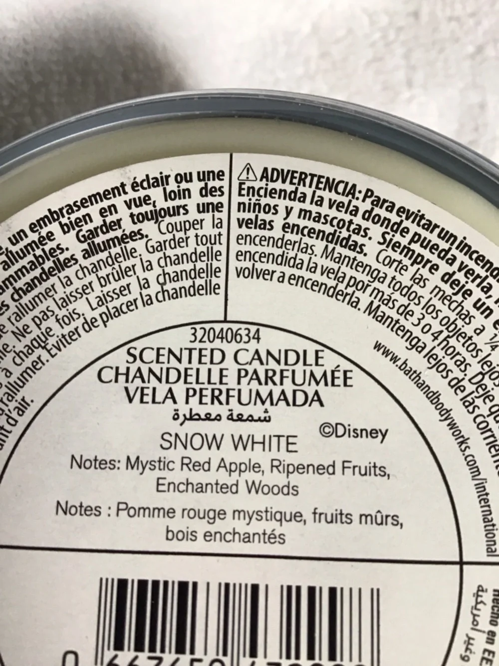 Bath & Body Works/Disney Princess 3 wick candle Snow White - Picture 4 of 4